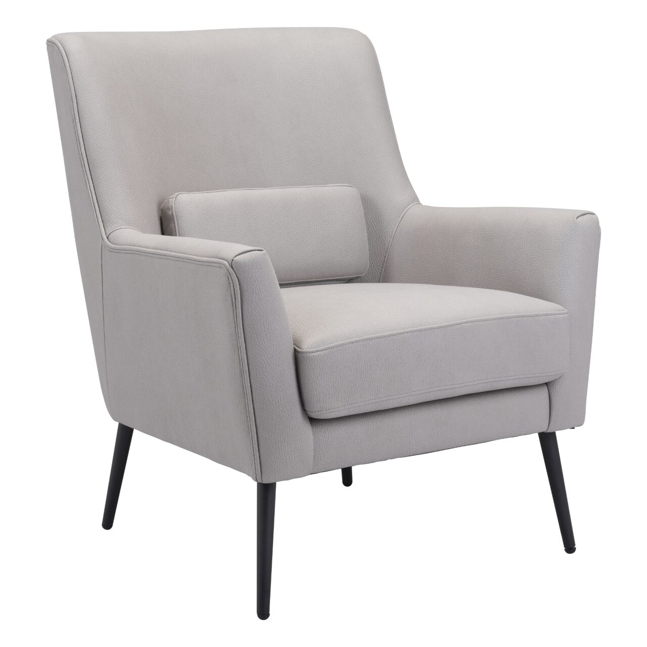 Modern Home 35.75&#x22; Gray and Black Upholstered Accent Chair